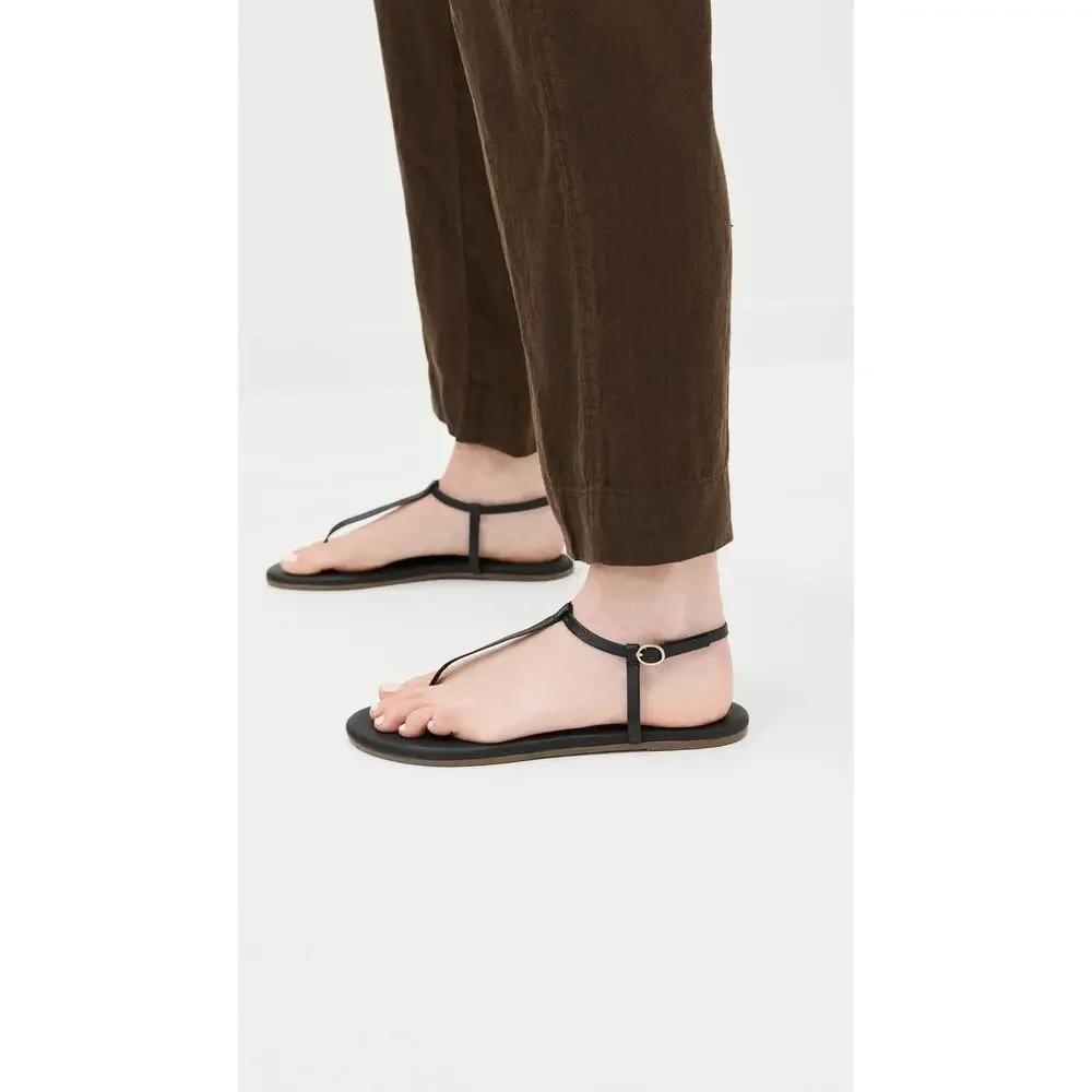 TKEES WOMEN'S MARIANA SANDALS, SABLE/BLACK, 7 MEDIUM US